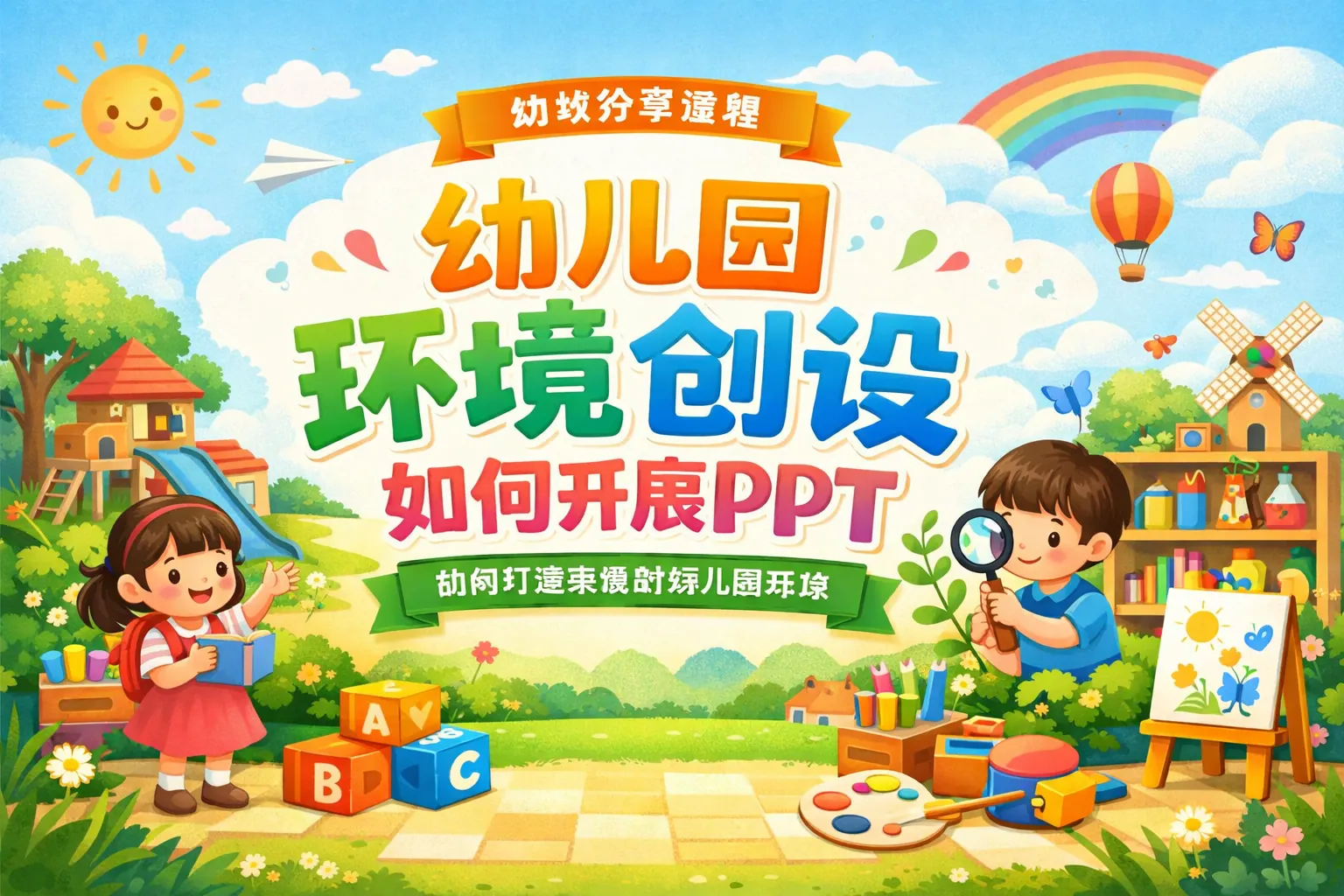 幼儿园环境创设如何开展PPT