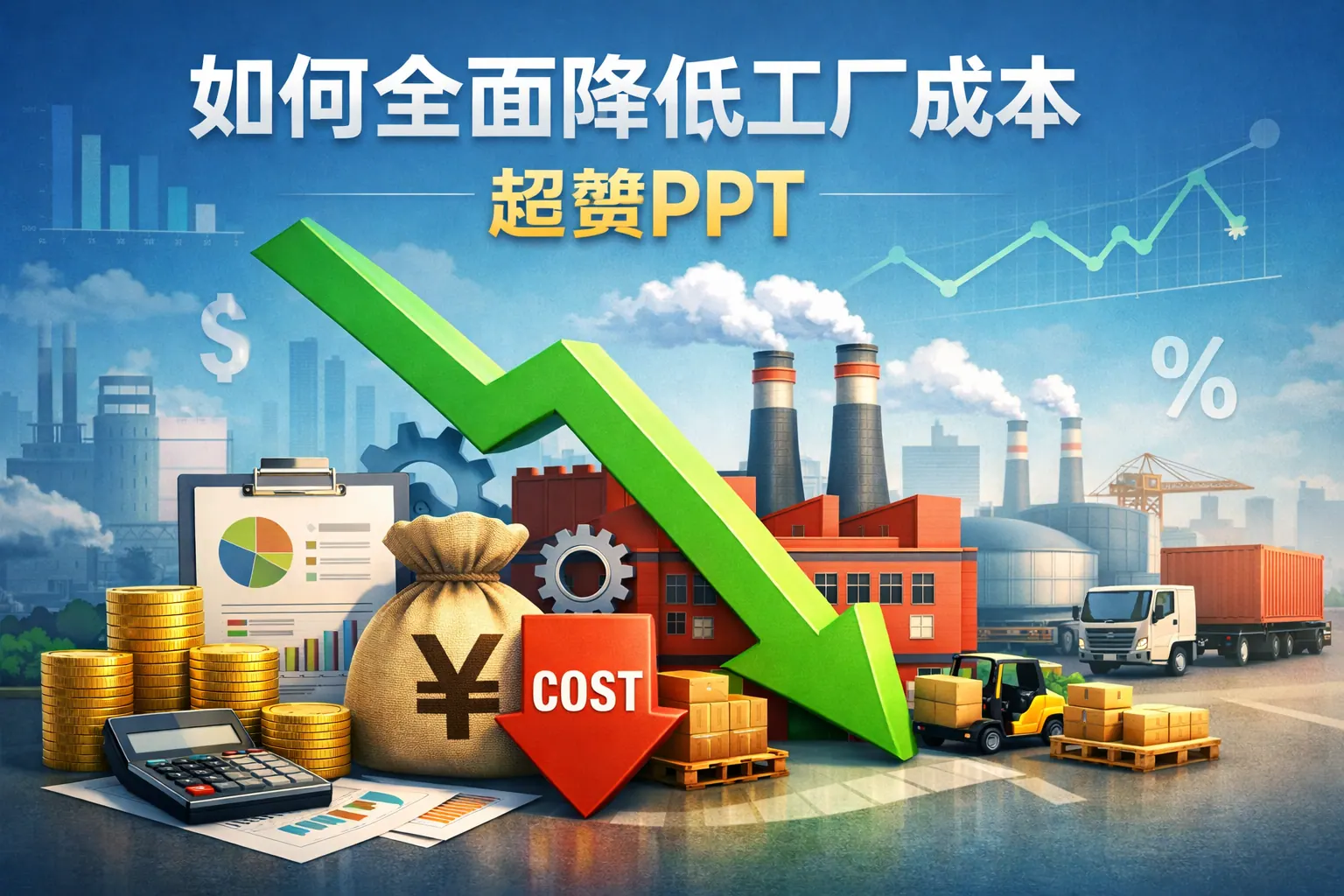 如何全面降低工厂成本超赞ppt