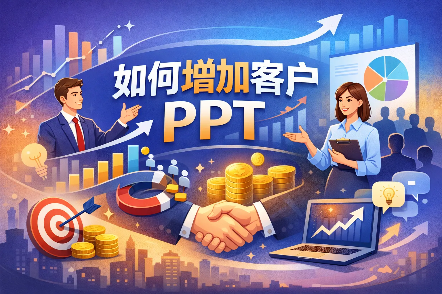 如何增加客户ppt