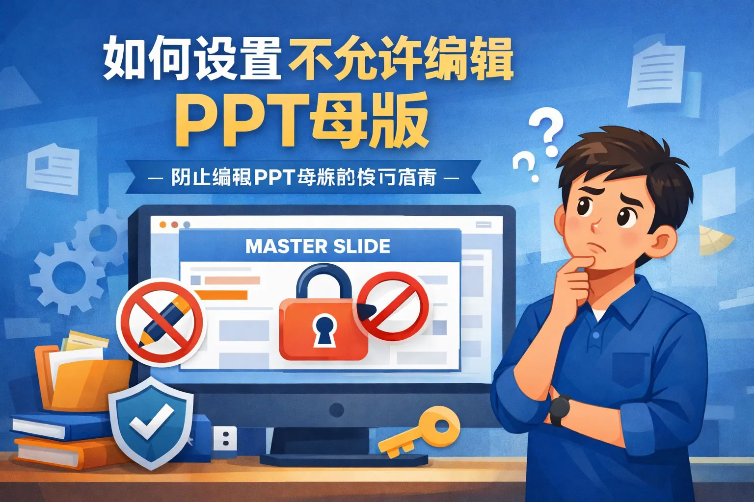 如何设置不允许编辑PPT母版