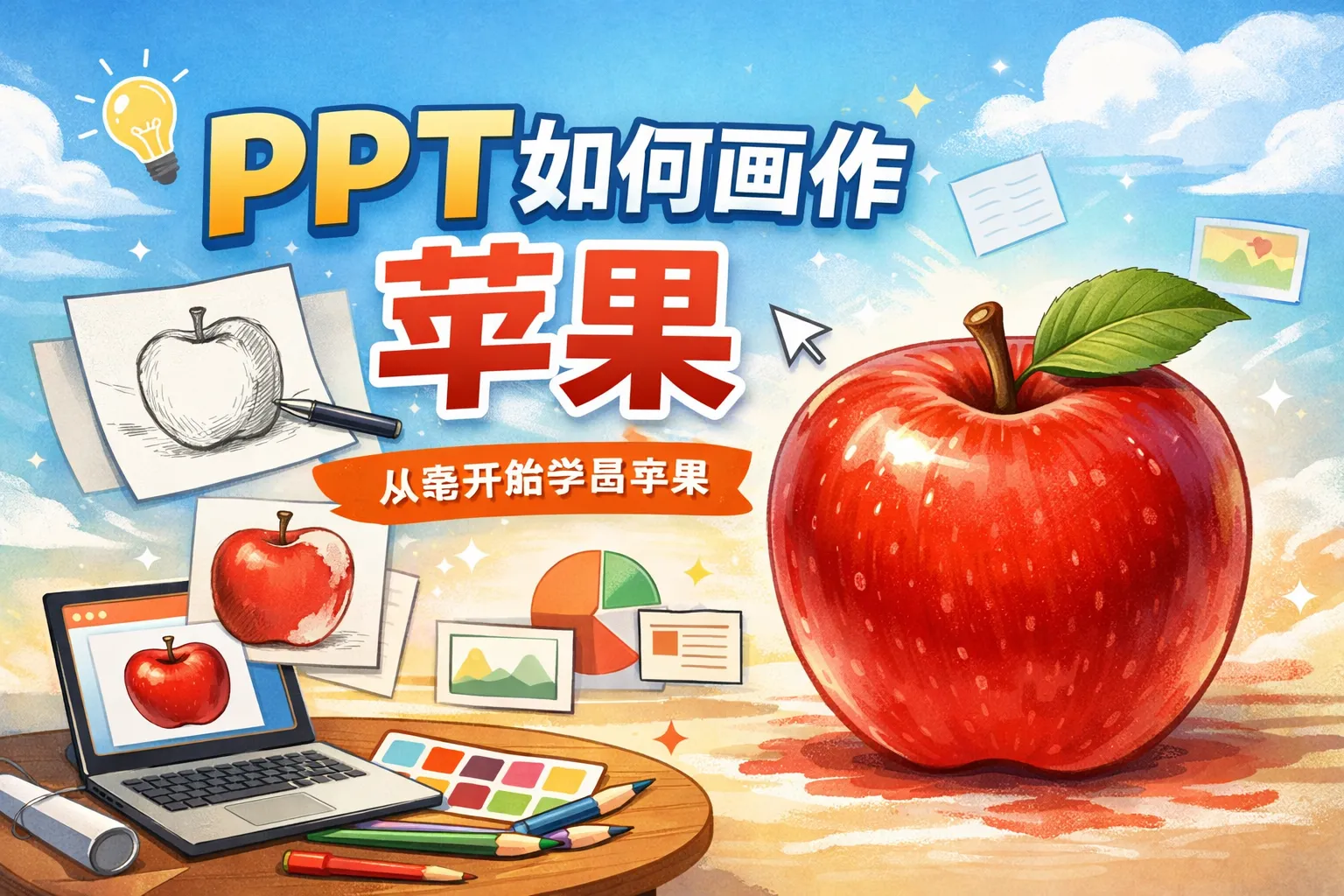 ppt如何画作苹果