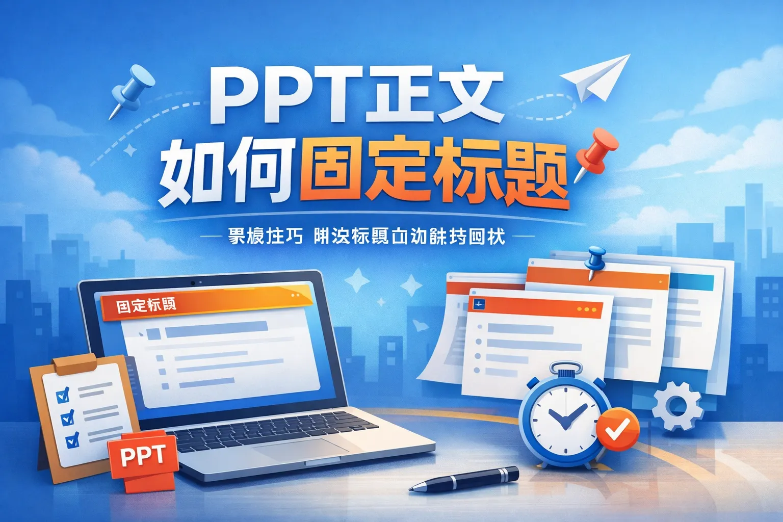 ppt正文如何固定标题