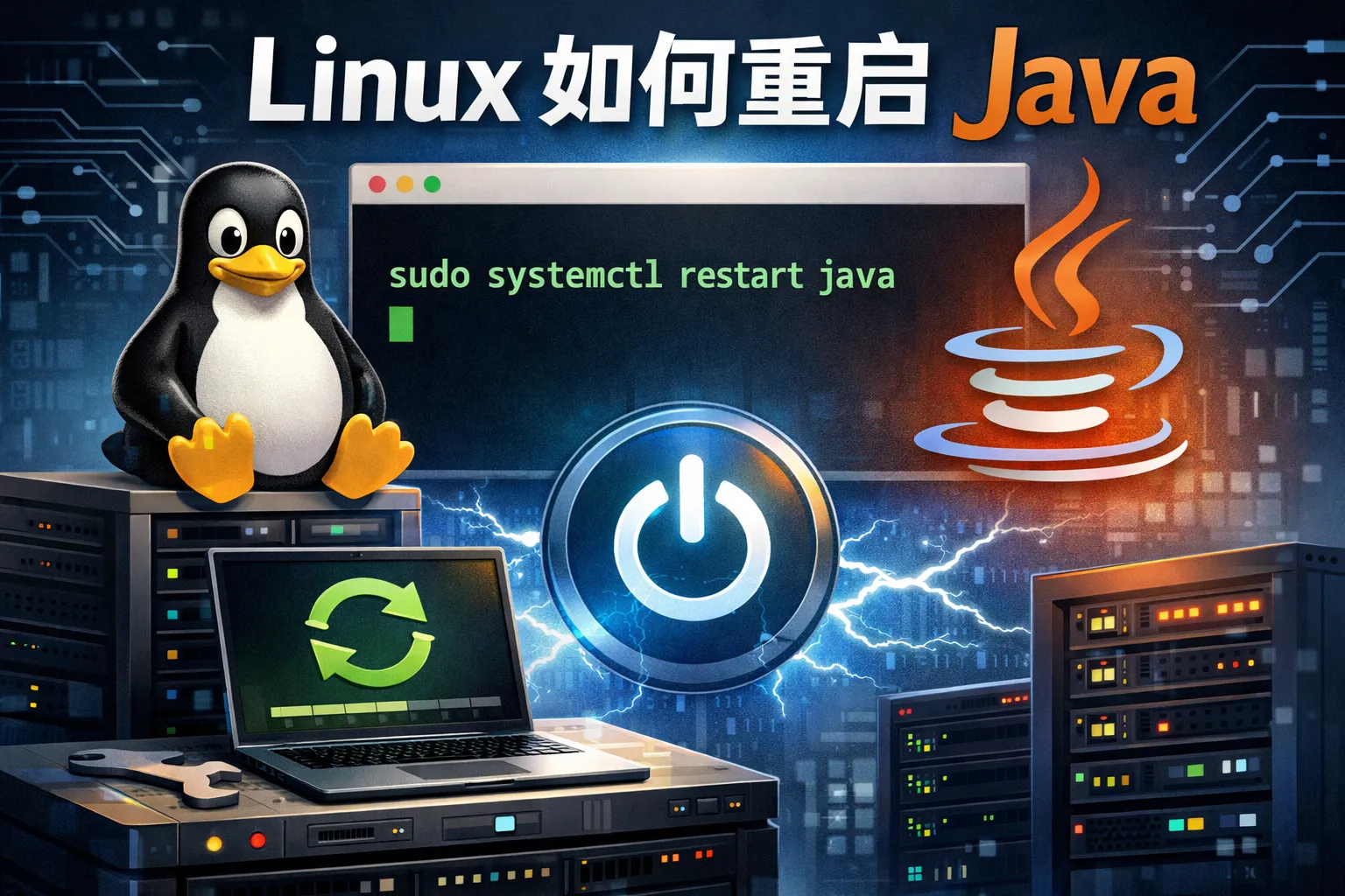 linux 如何重启java