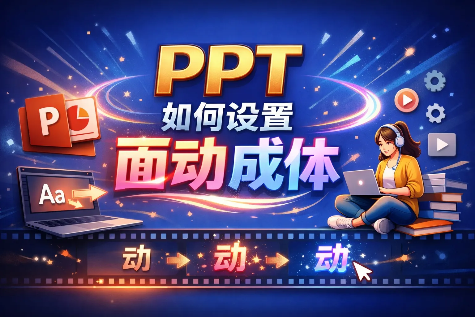 ppt如何设置面动成体