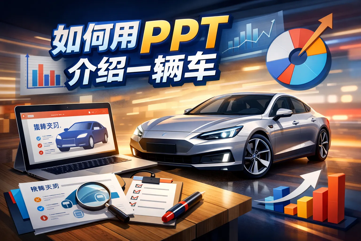 如何用ppt介绍一俩车