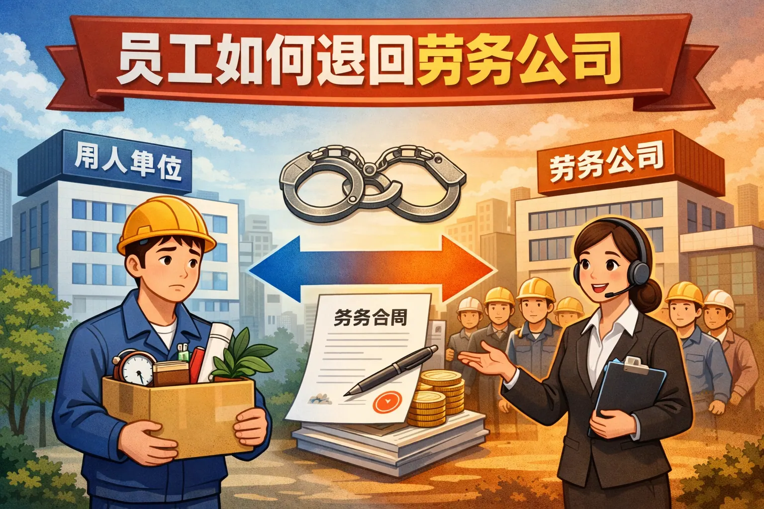 员工如何退回劳务公司