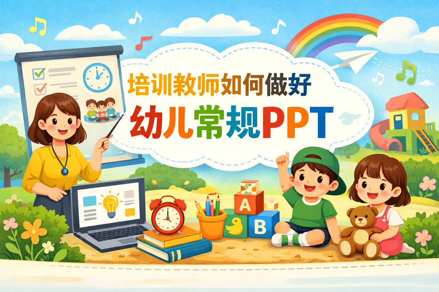 培训教师如何做好幼儿常规PPT