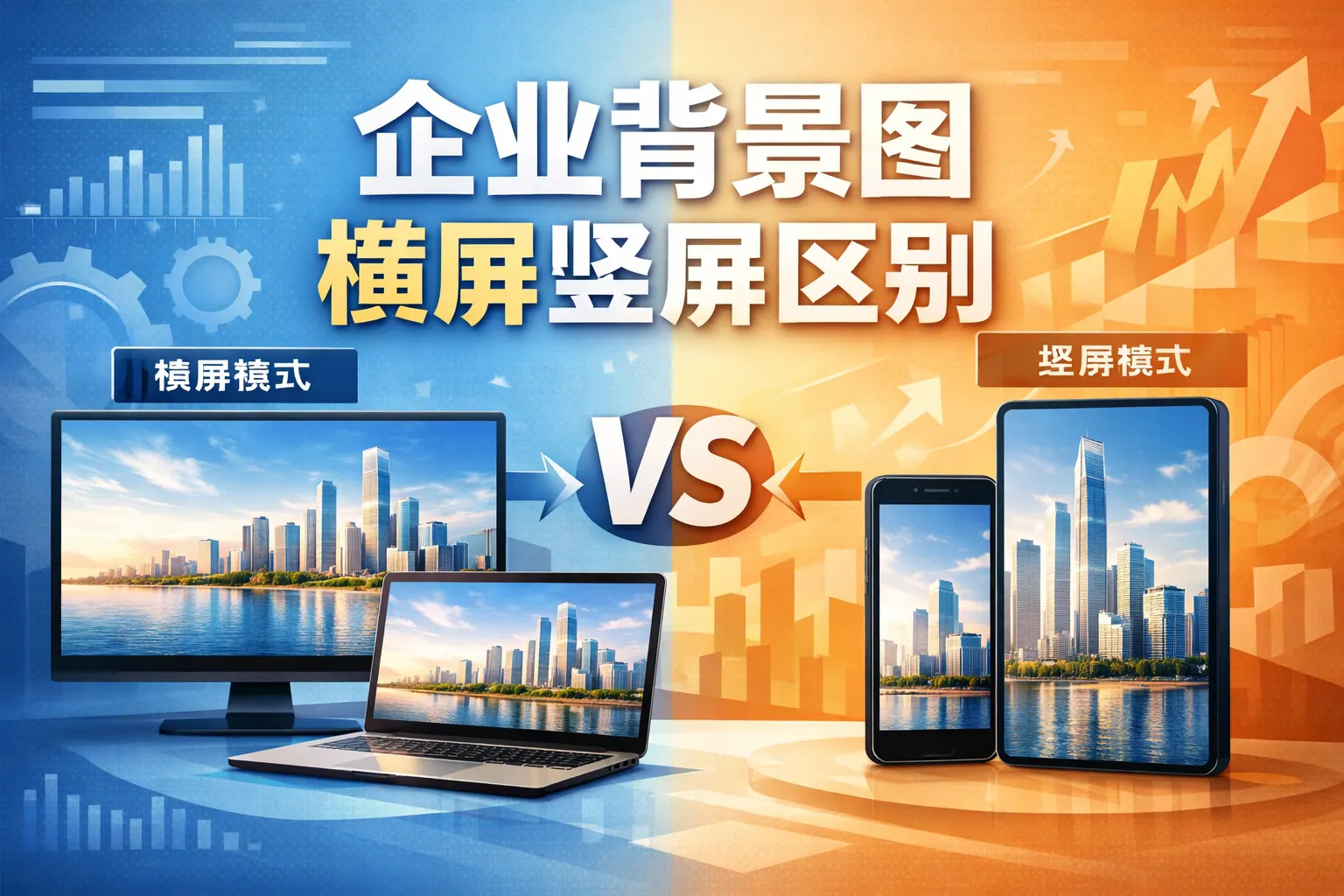 企业背景图横屏竖屏区别