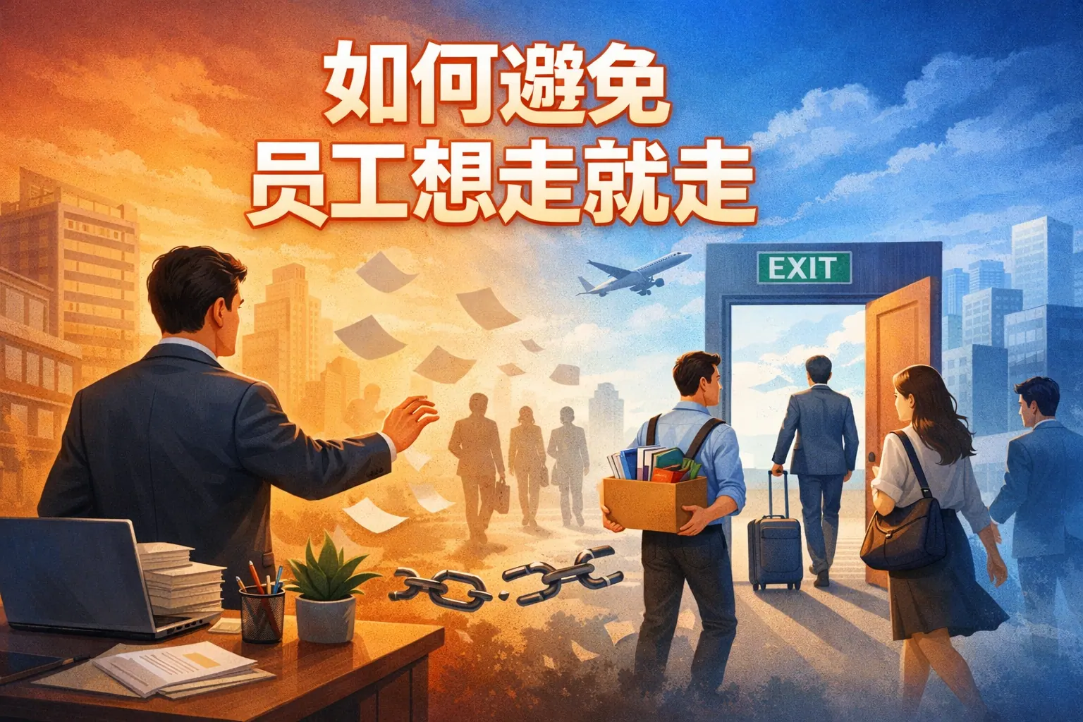 如何避免员工想走就走