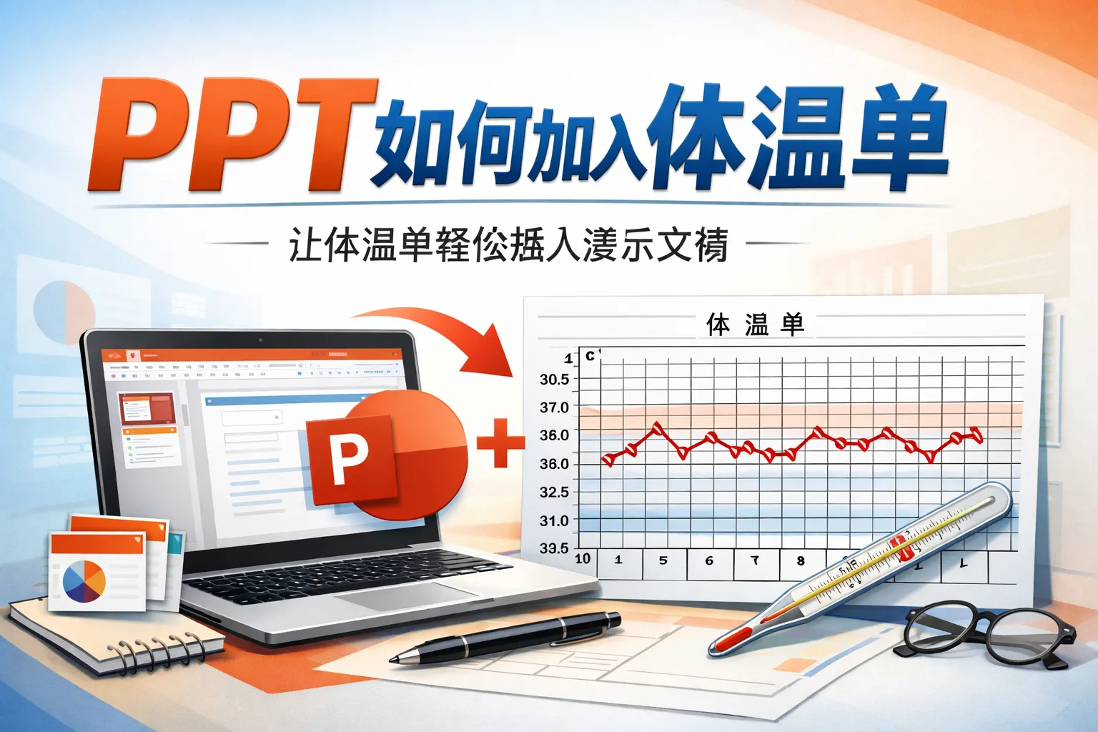 PPT如何加入体温单