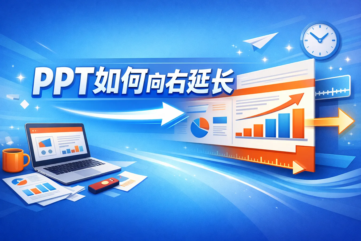 ppt如何向右延长