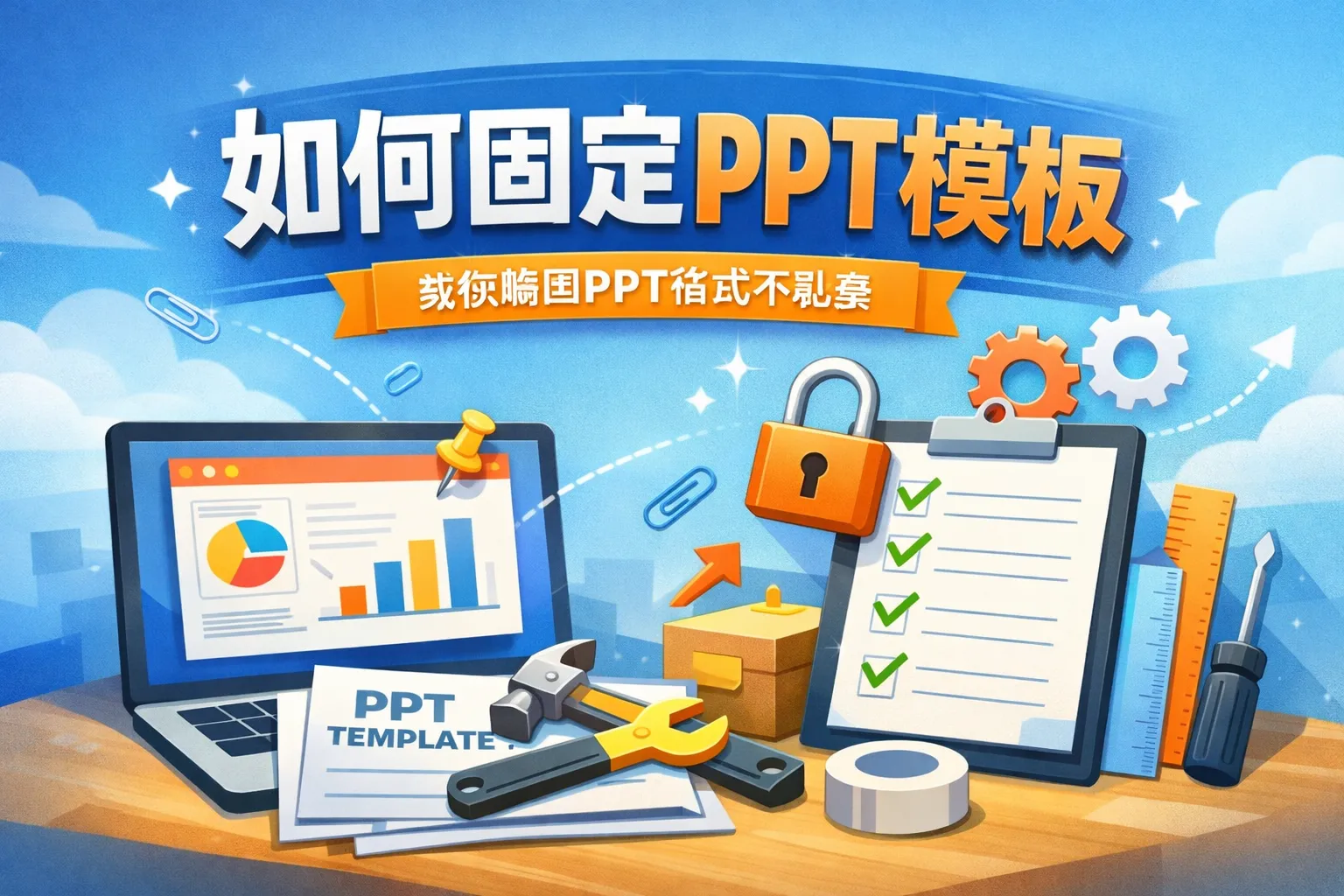 如何固定ppt模板