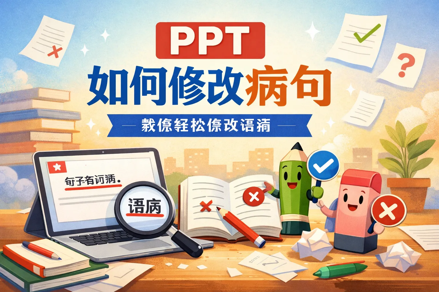 PPT如何修改病句