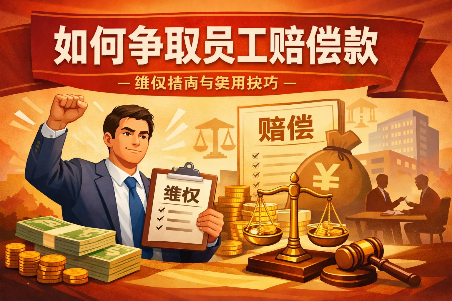 如何争取员工赔偿款