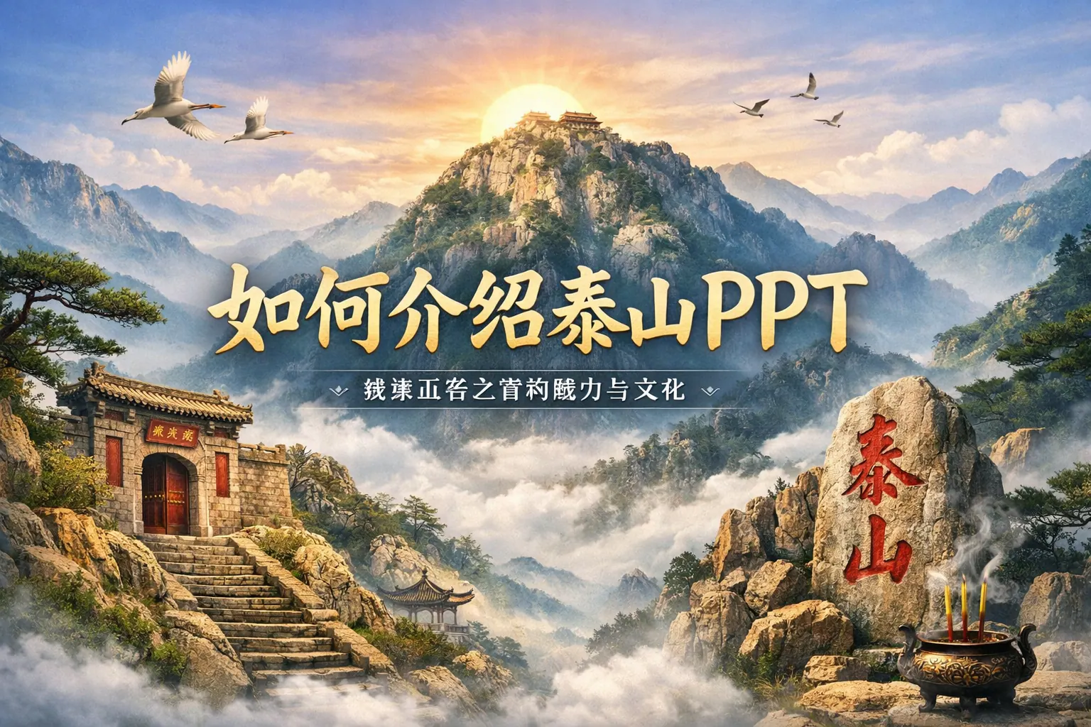 如何介绍泰山PPT