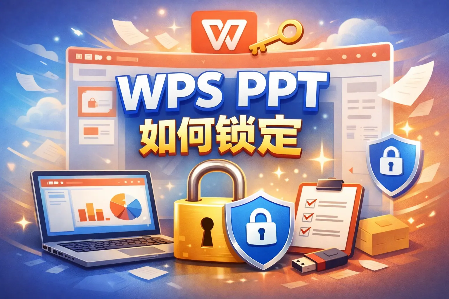 wps ppt如何锁定