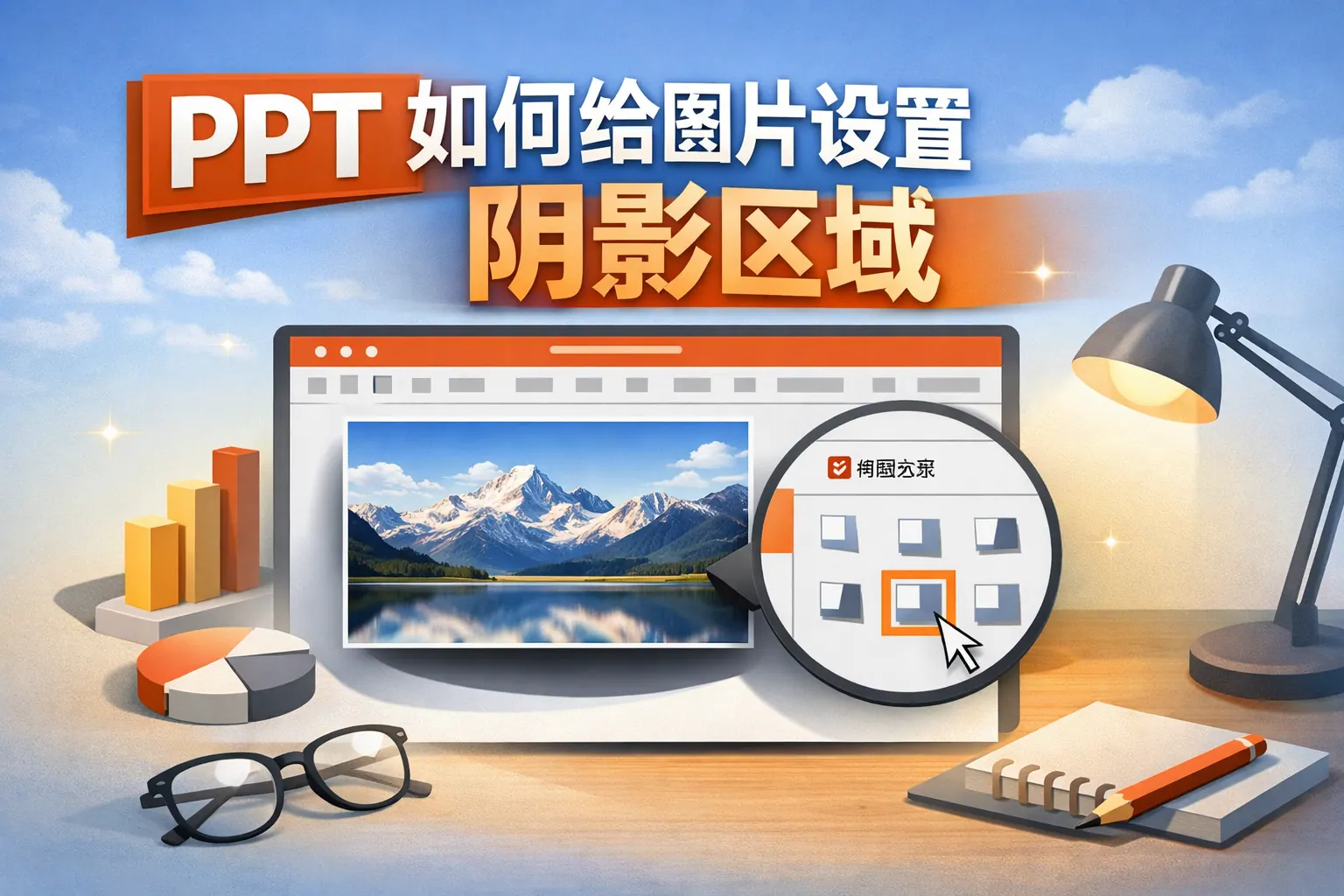 ppt如何给图片设置阴影区域