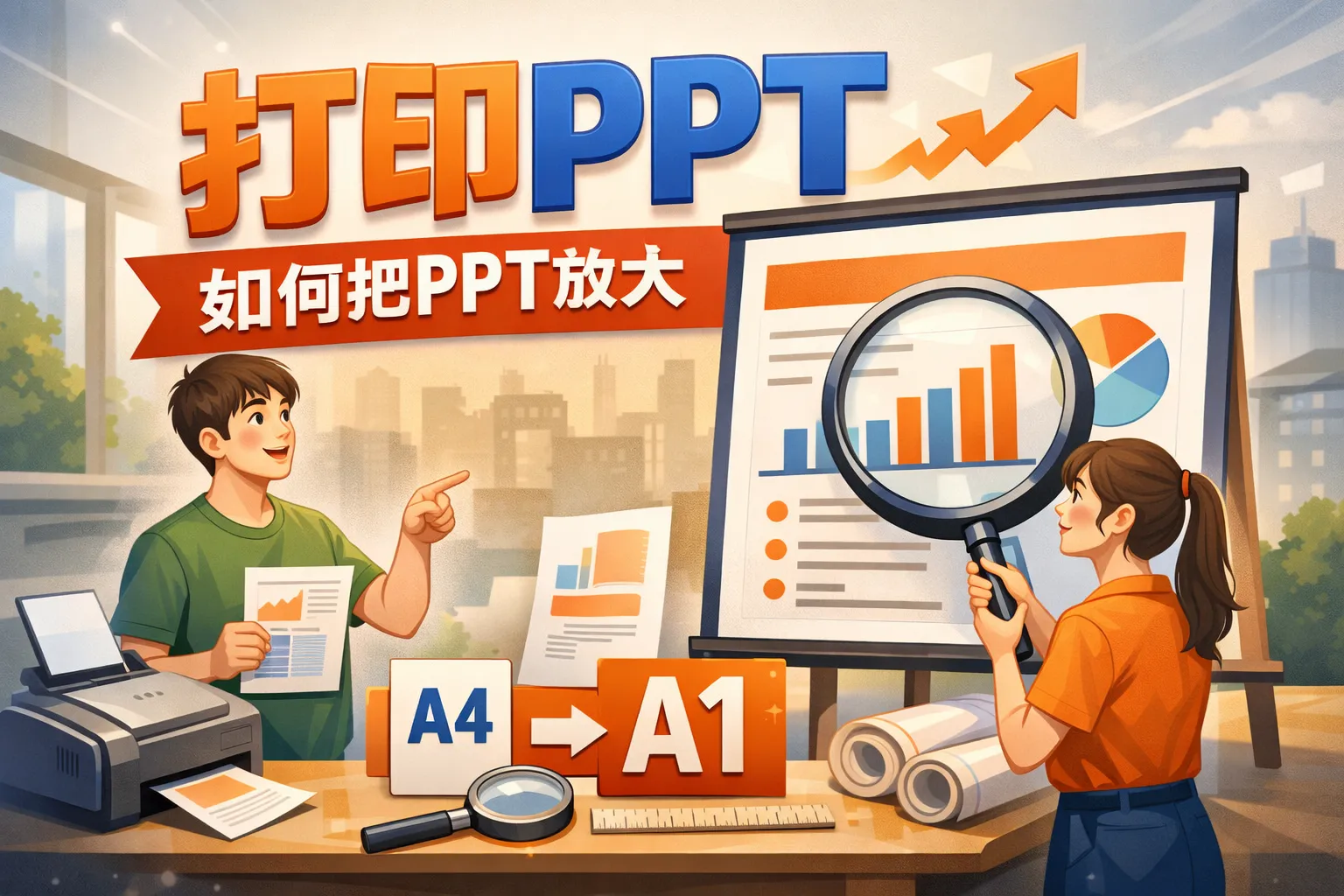 打印ppt如何把ppt放大