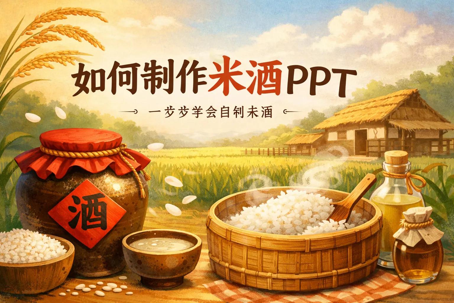 如何制作米酒ppt