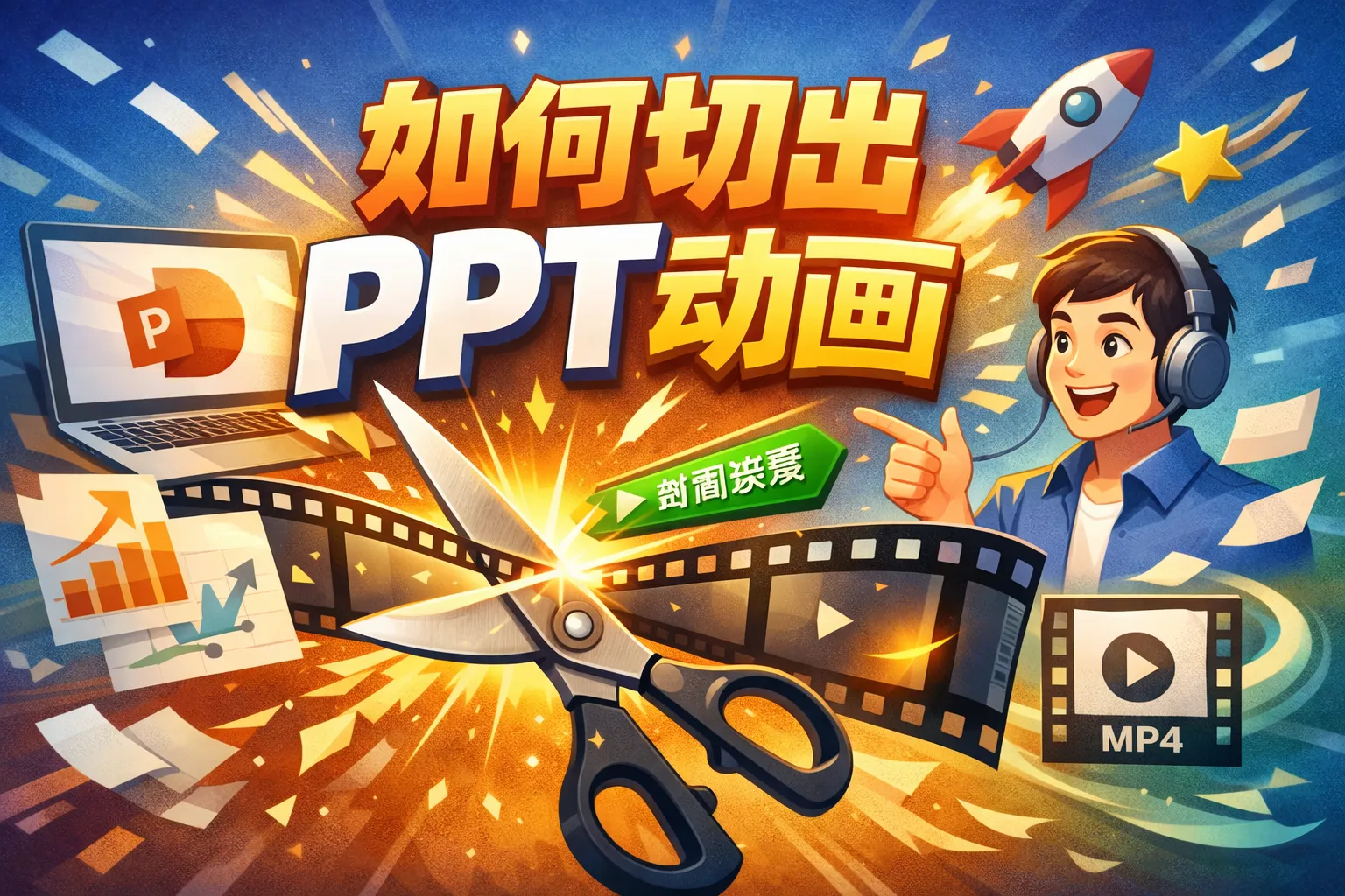 如何切出ppt动画