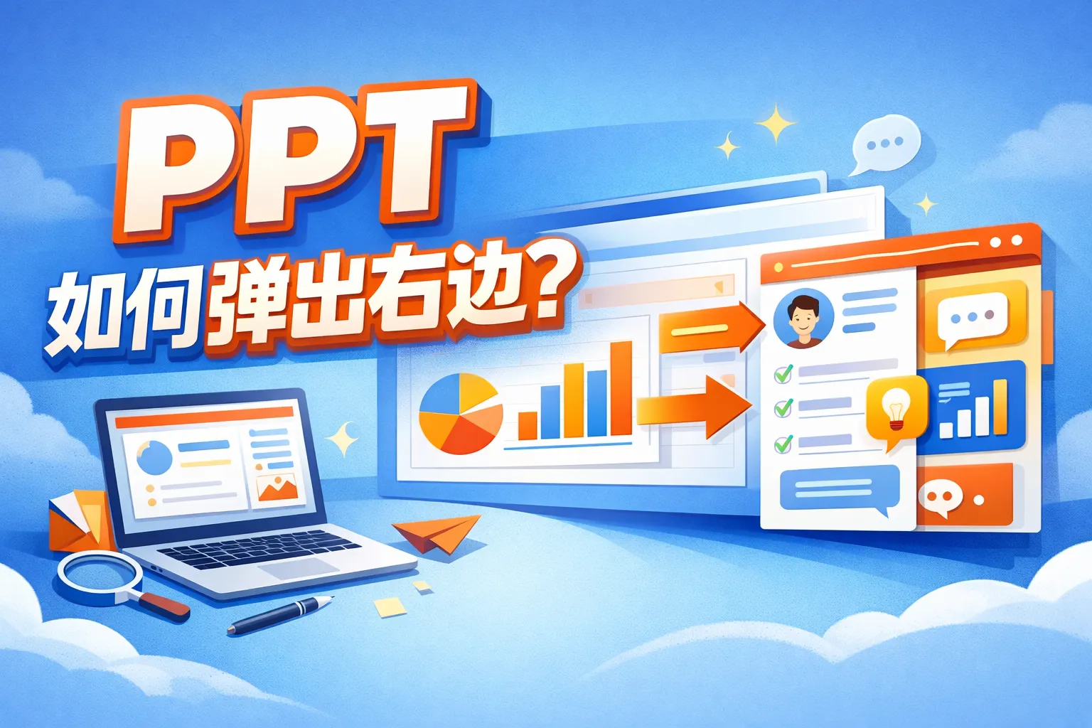 ppt如何弹出右边