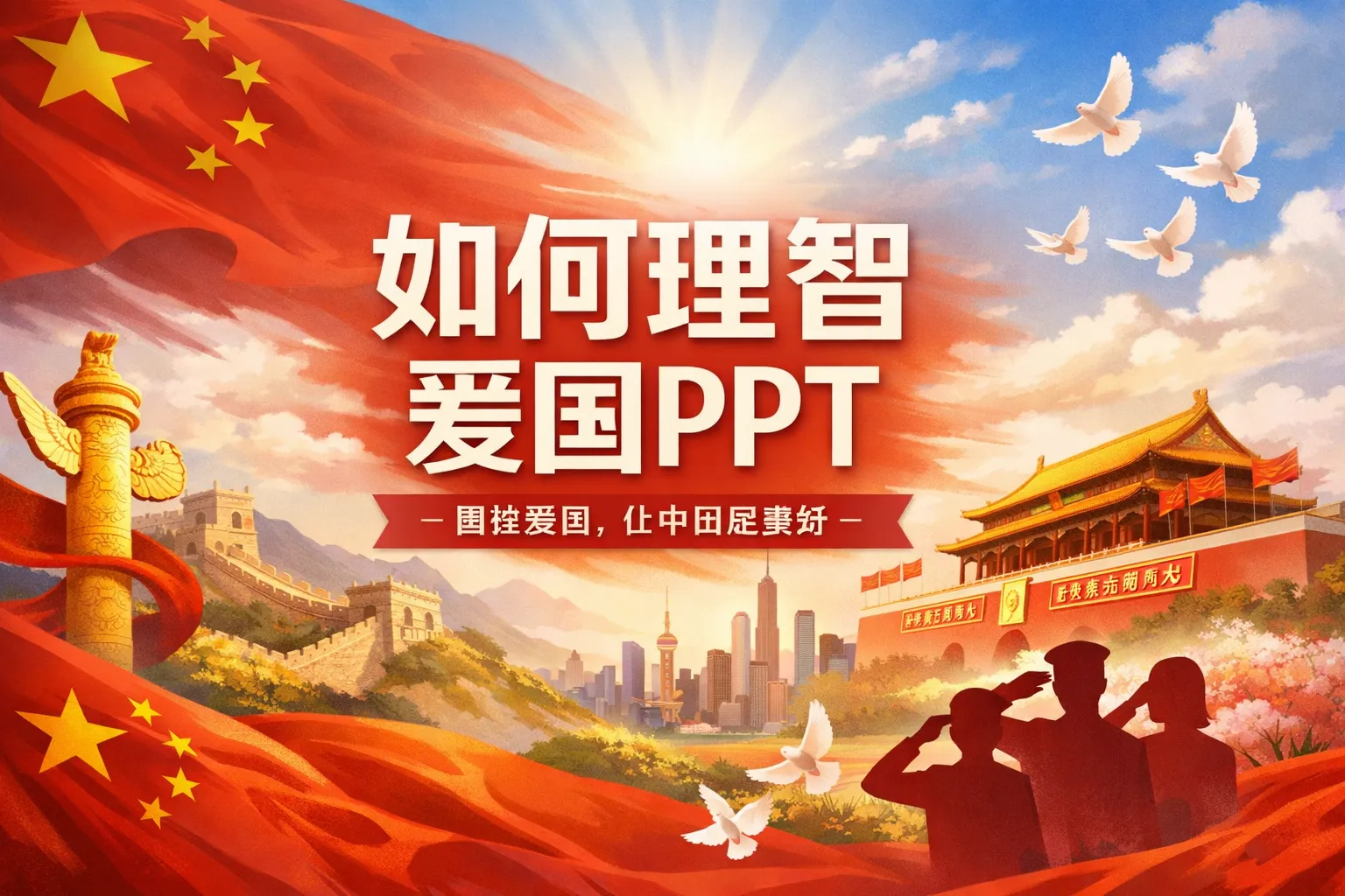 如何理智爱国ppt