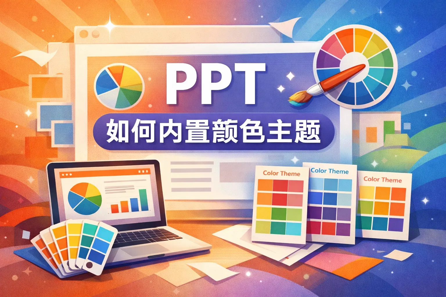 ppt如何内置颜色主题
