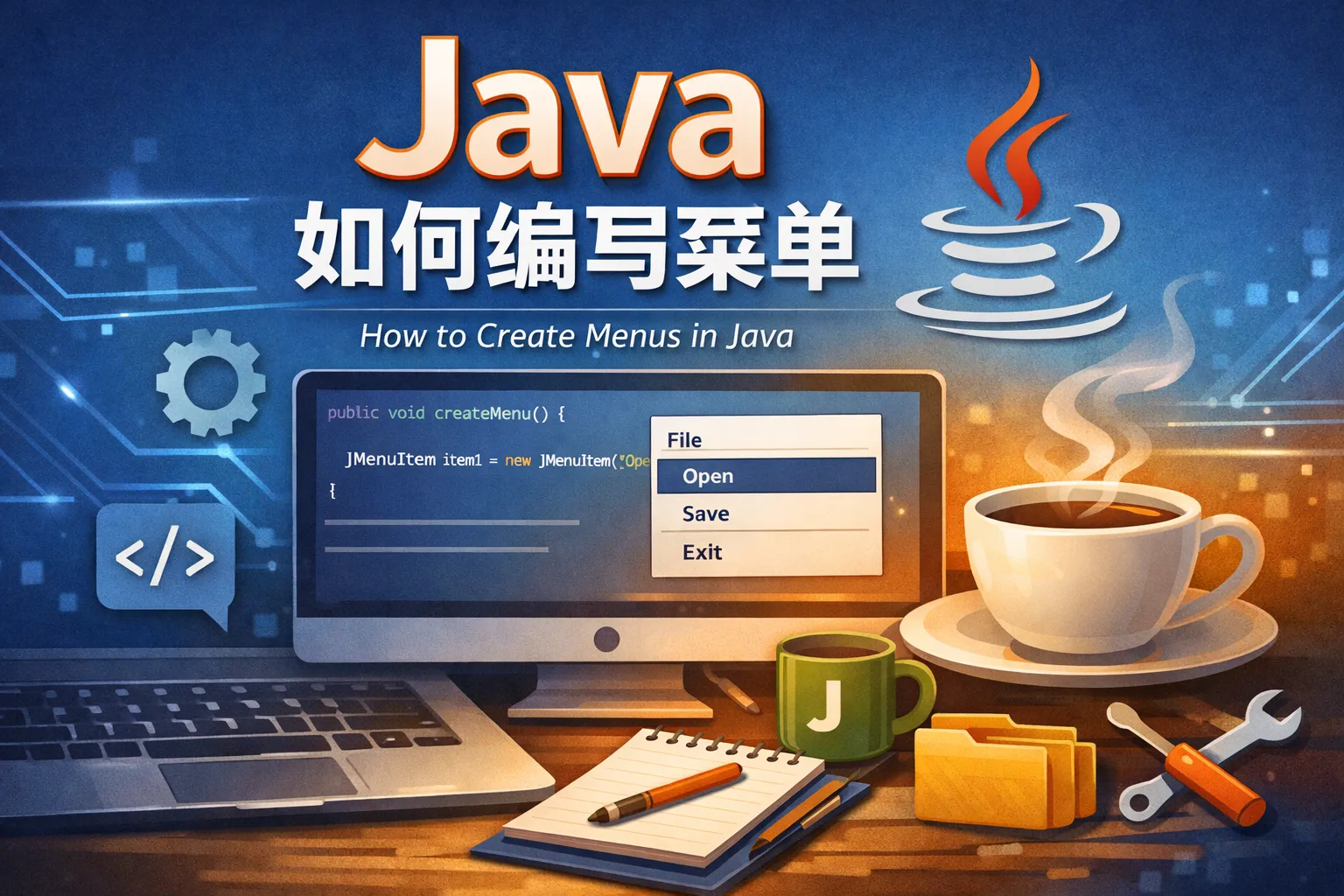 java如何编写菜单