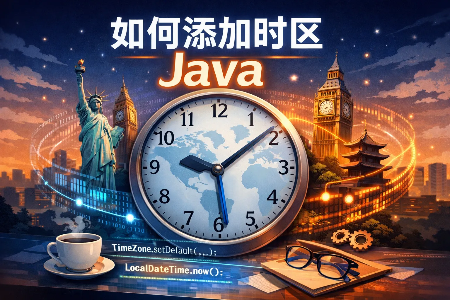 如何添加时区 java