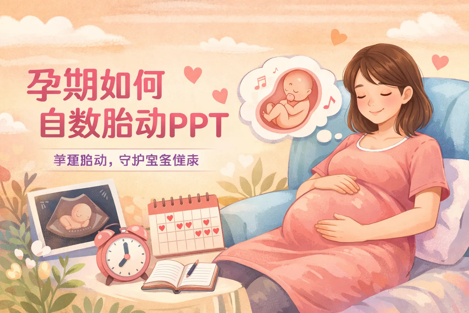 孕期如何自数胎动PPT
