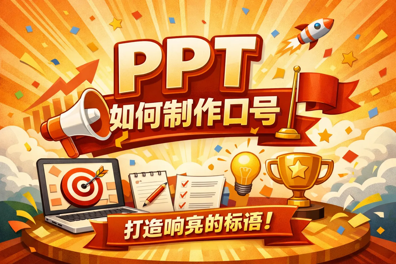 ppt如何制作口号