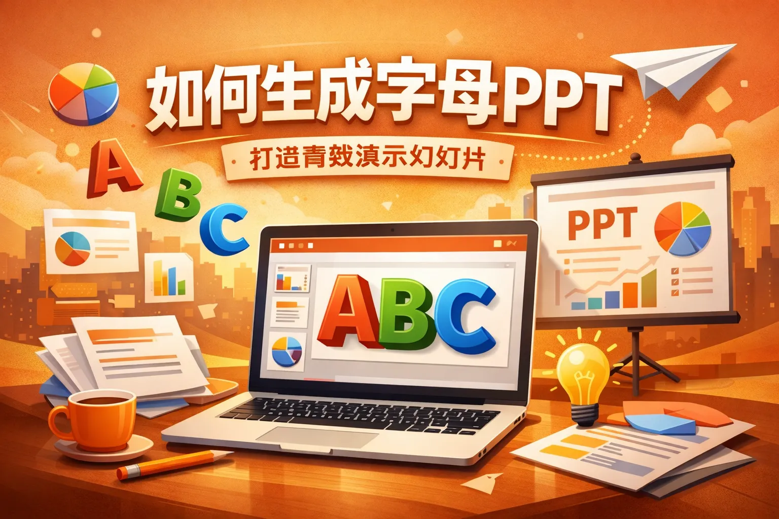 如何生成字母ppt