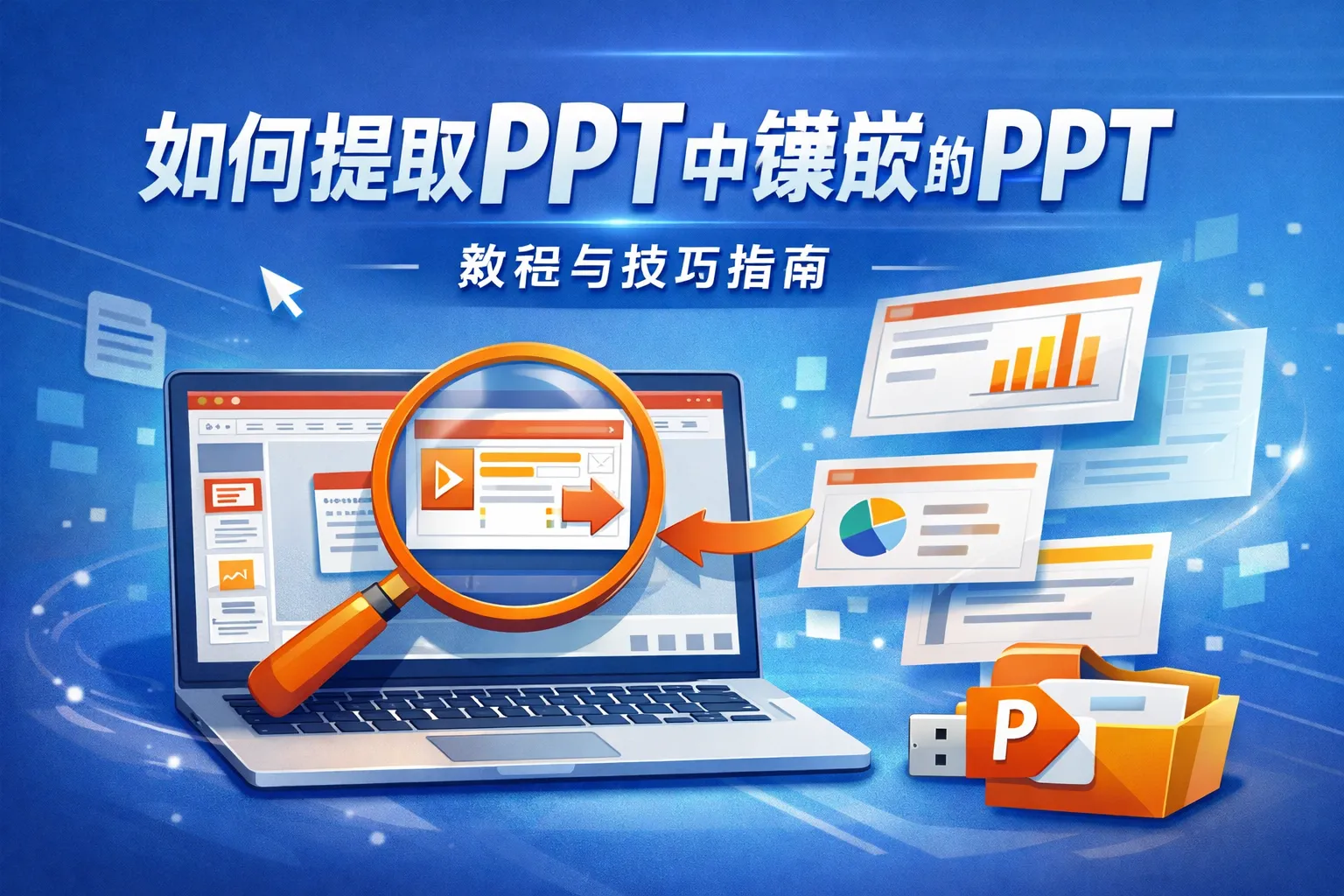 如何提取PPT中镶嵌的PPT