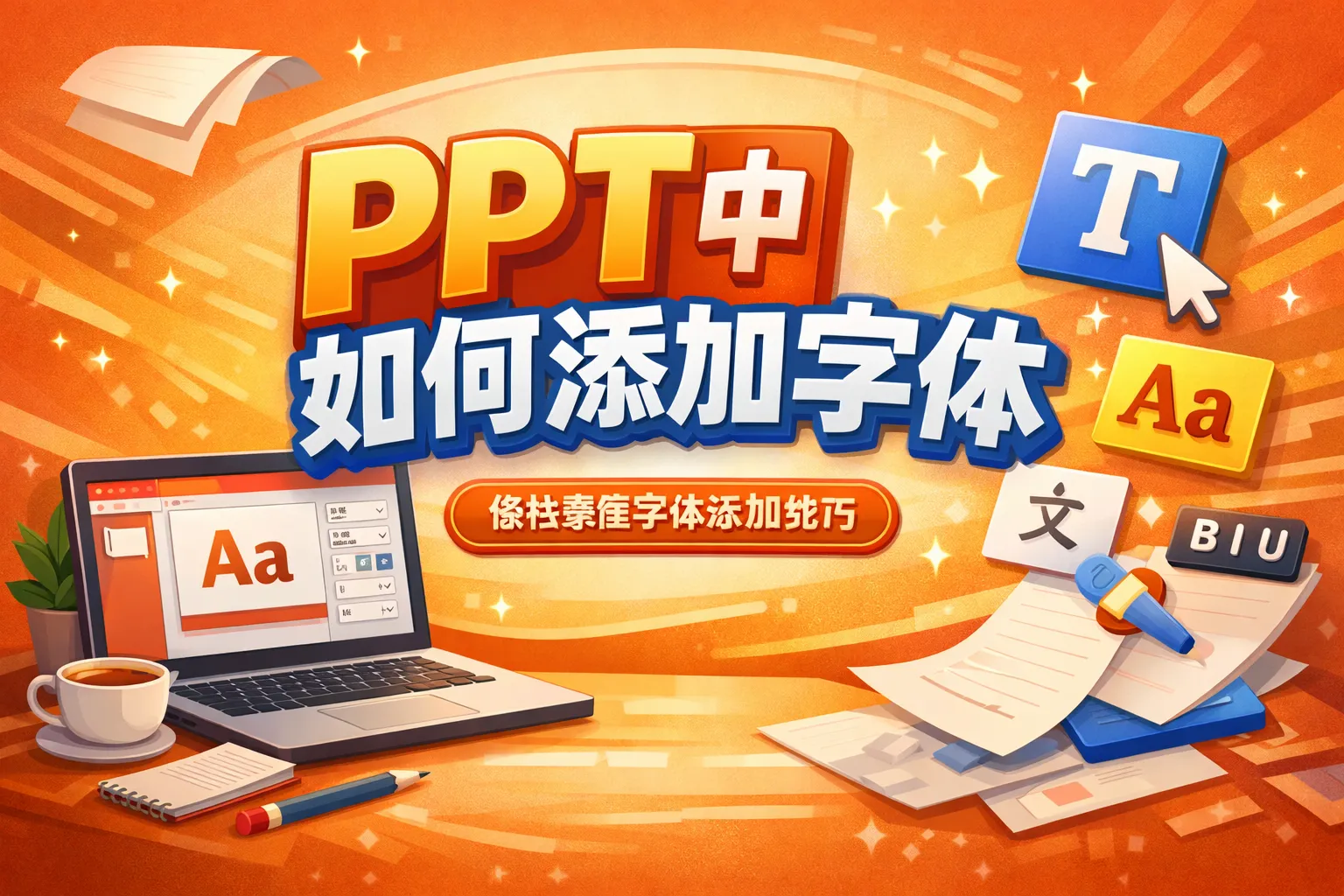 ppt中如何添加字体
