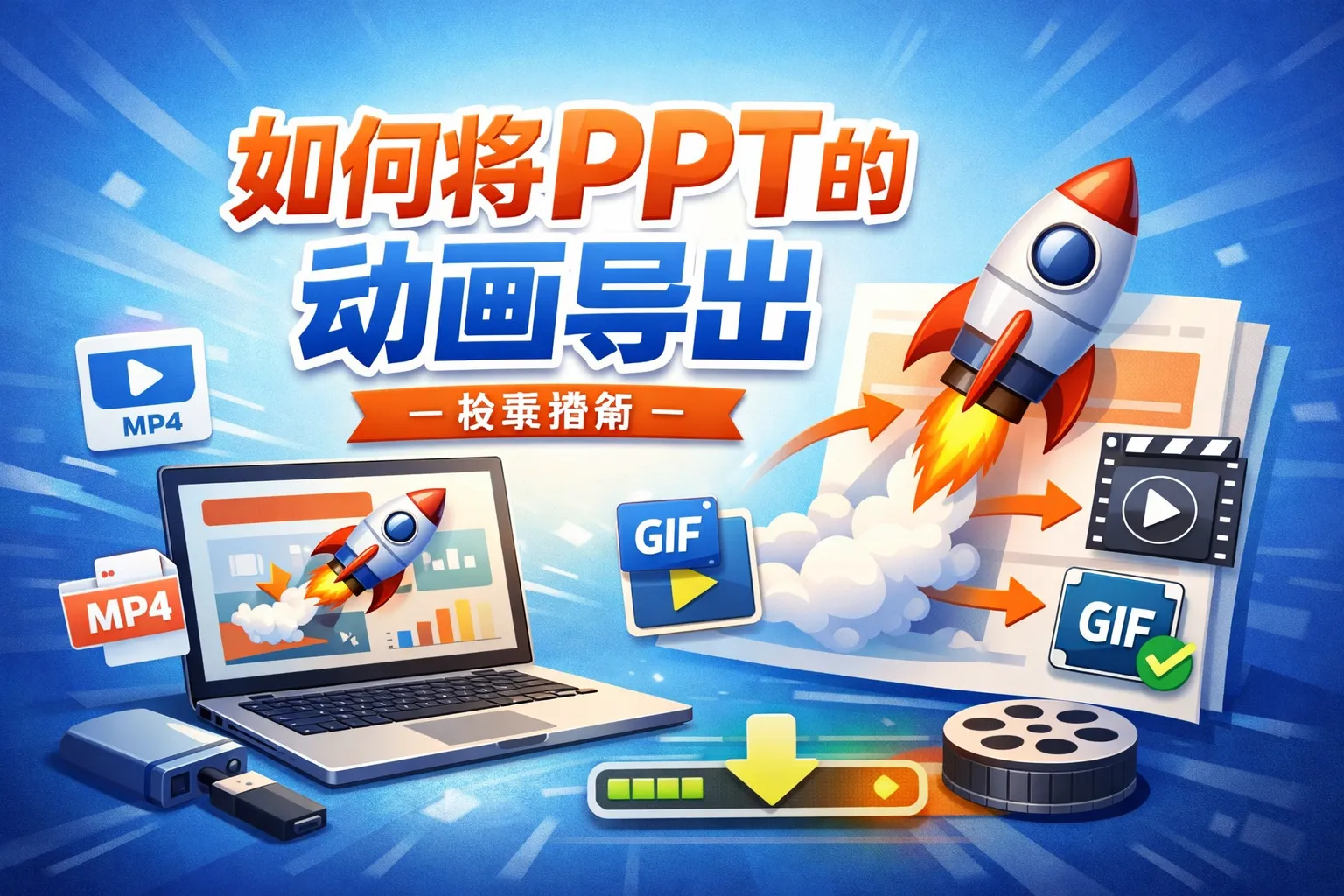 如何将ppt的动画导出