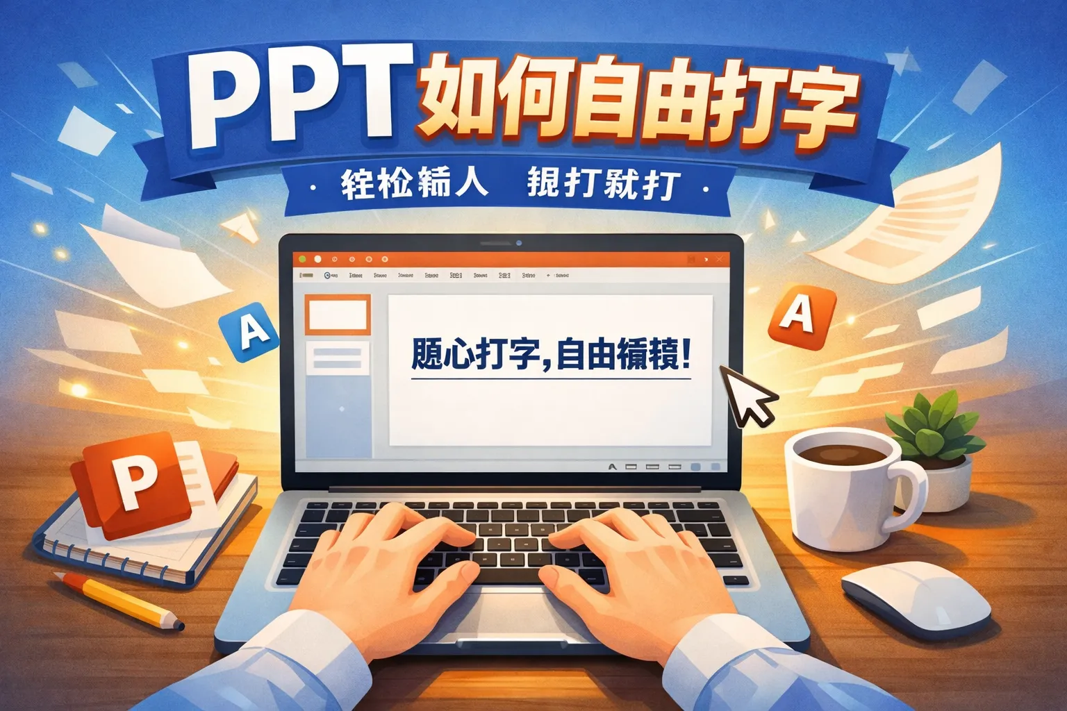 ppt如何自由打字