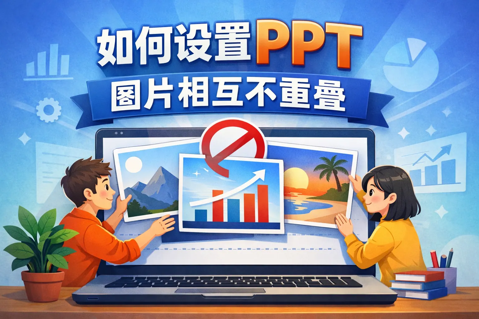 如何设置ppt图片相互不重叠