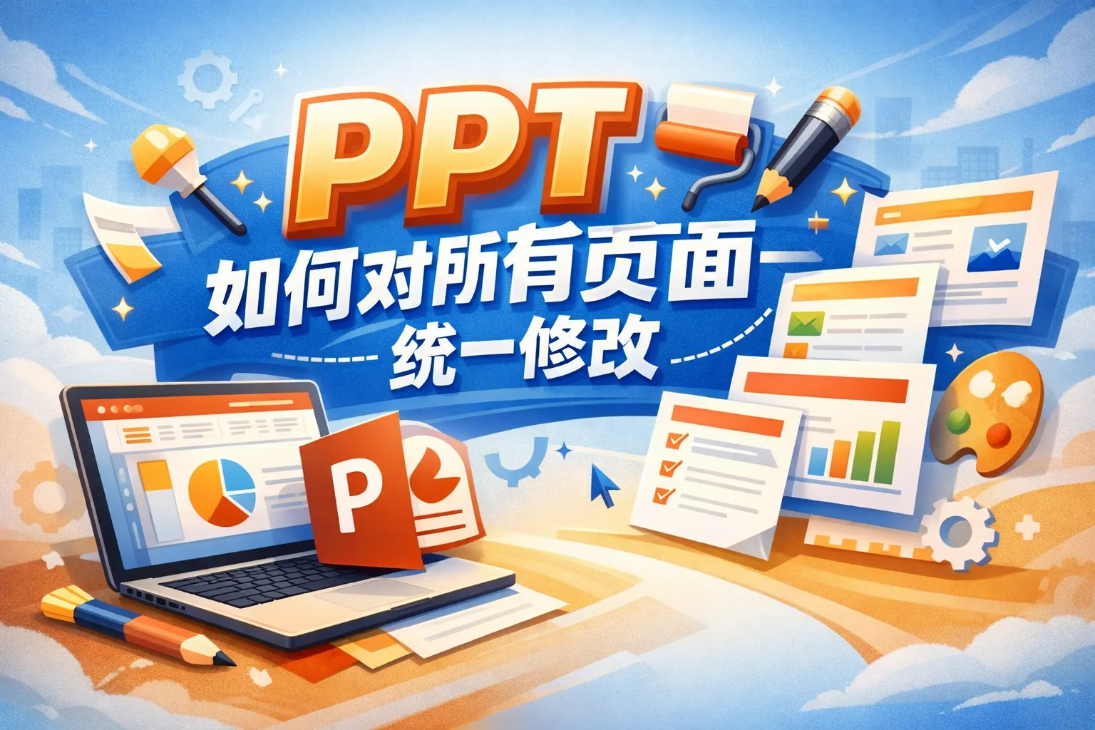 ppt如何对所有页面统一修改