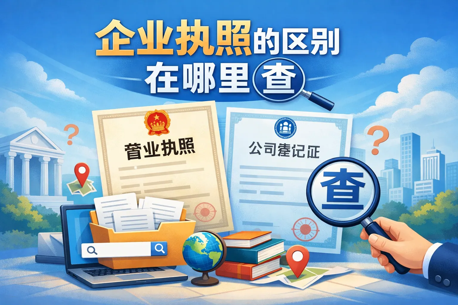 企业执照的区别在哪里查