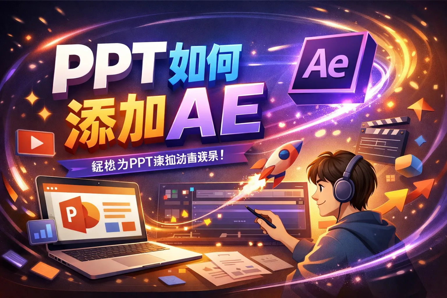 ppt如何添加ae