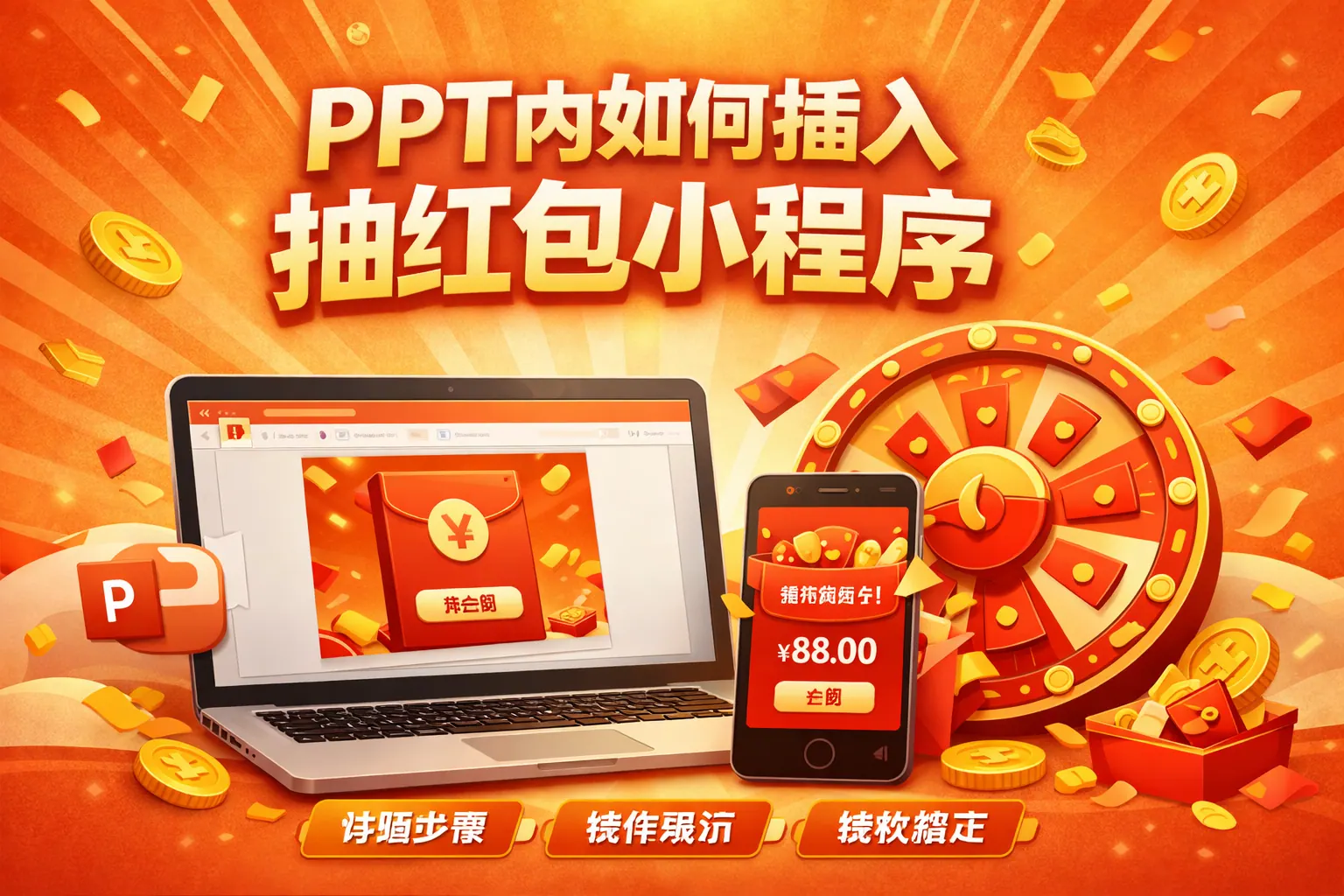 ppt内如何插入抽红包小程序