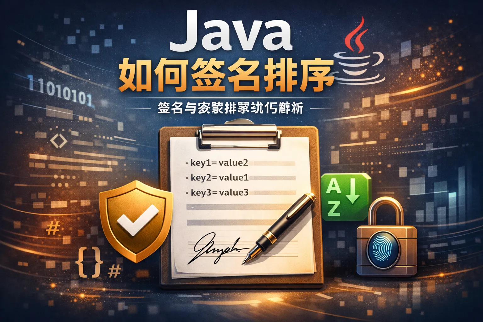 java 如何签名排序