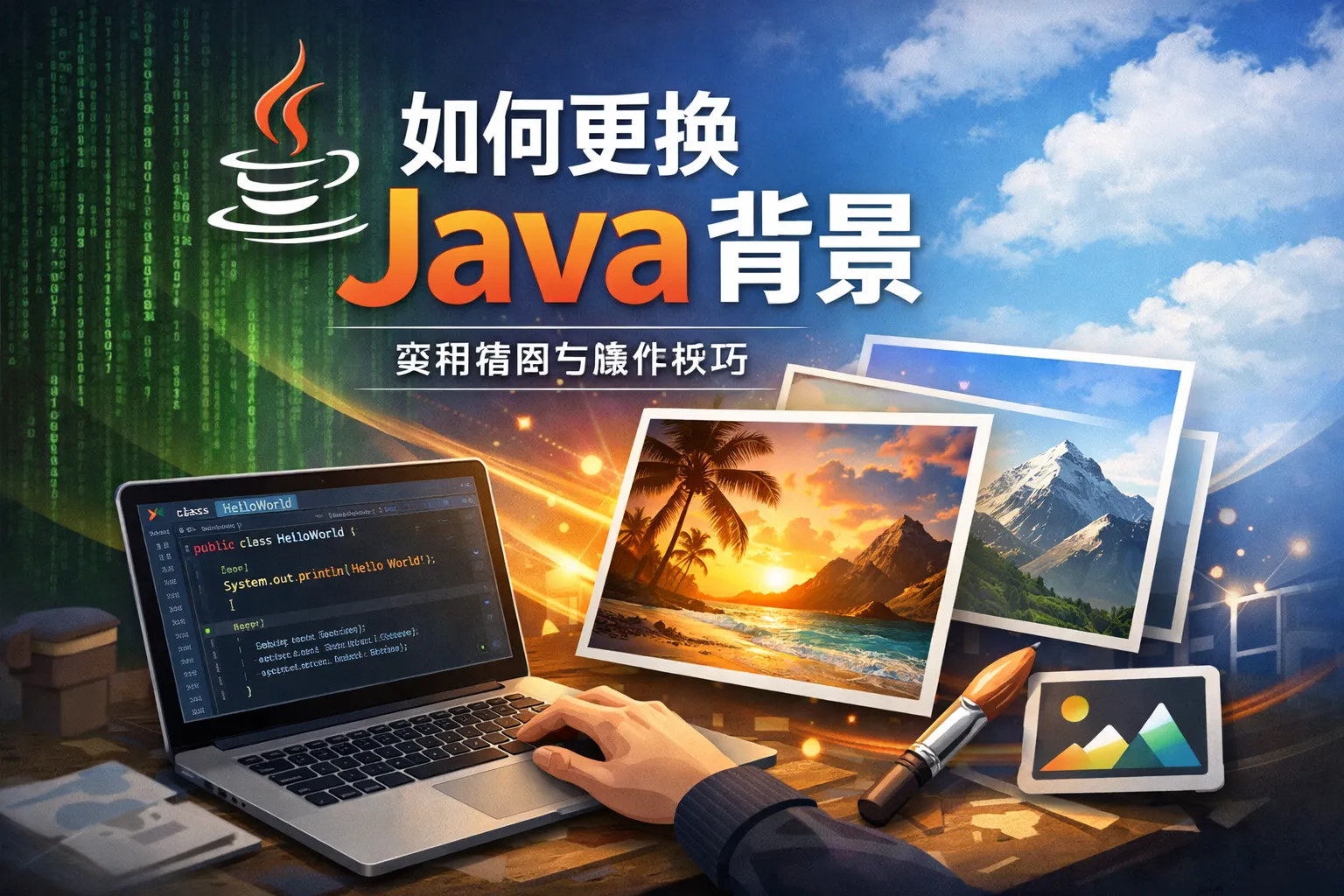 如何更换java背景