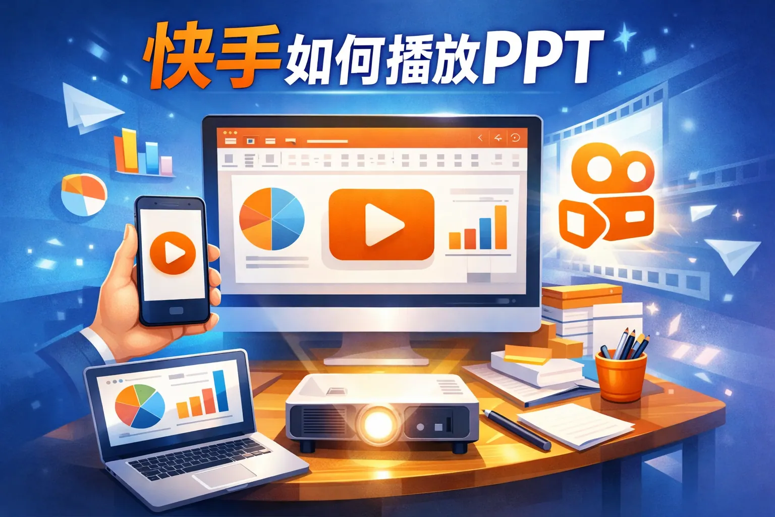 快手如何播放ppt