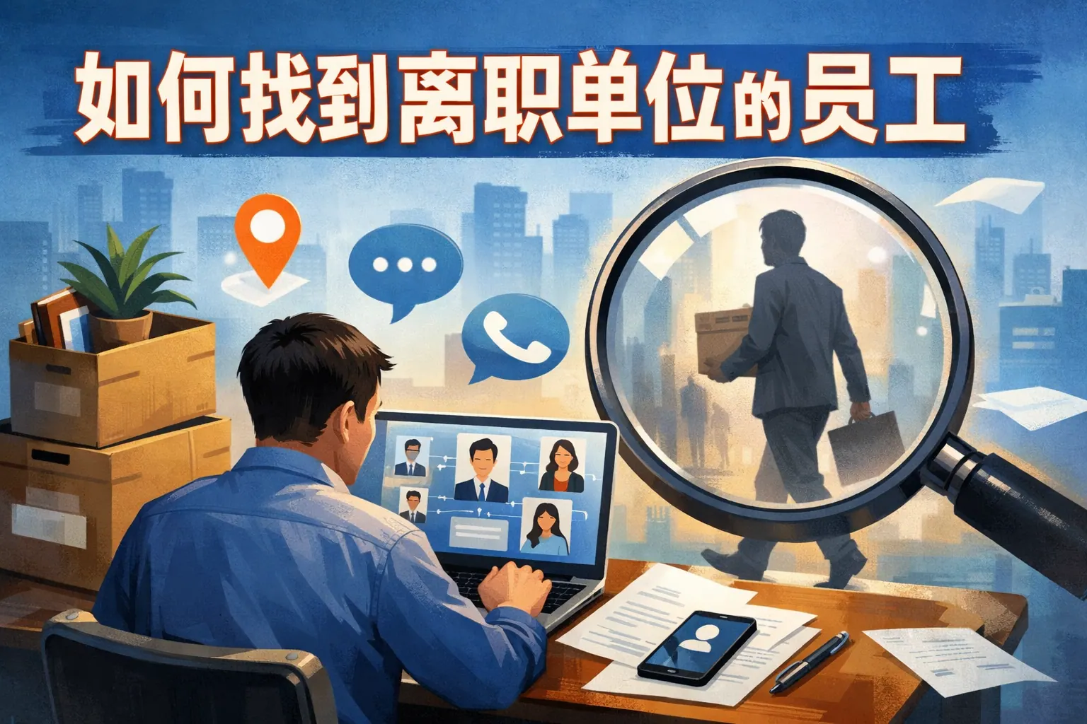 如何找到离职单位的员工