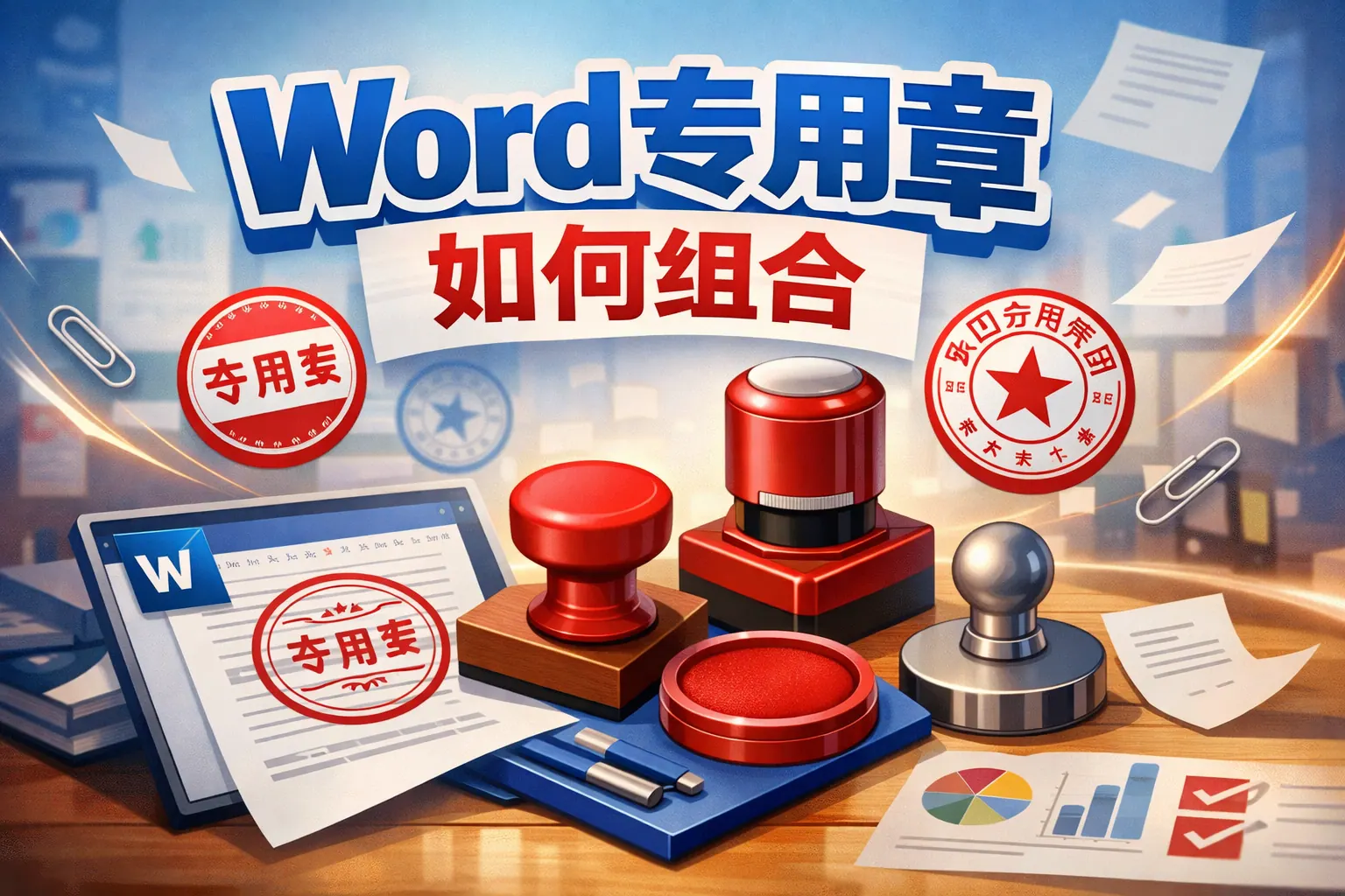word专用章如何组合