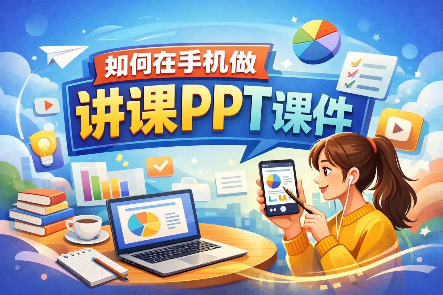 如何在手机做讲课ppt课件