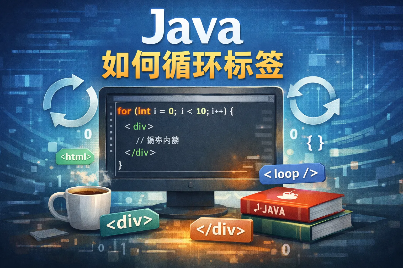 java如何循环标签