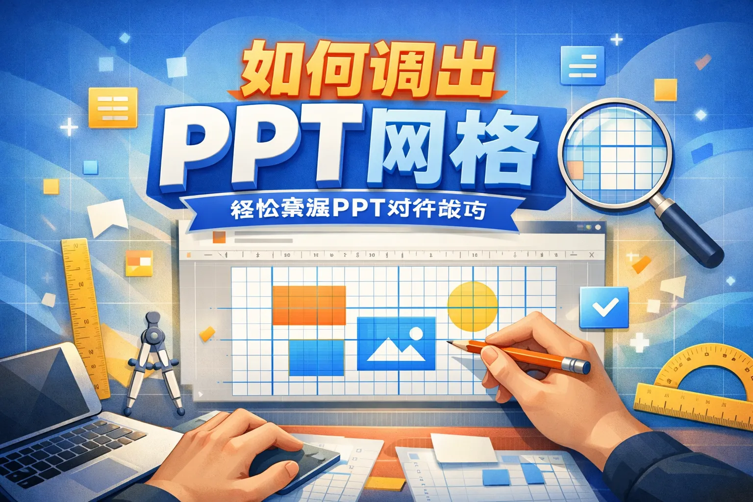 如何调出ppt网格