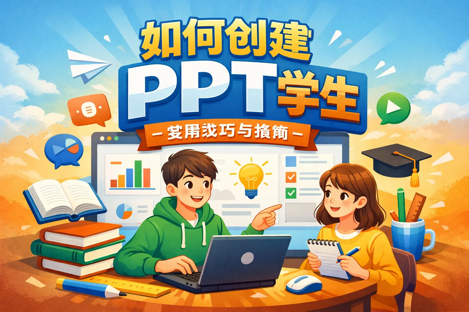 如何创建PPT学生